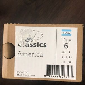 Tiny 6 tom’s 🇺🇸American flag toddler boy shoes